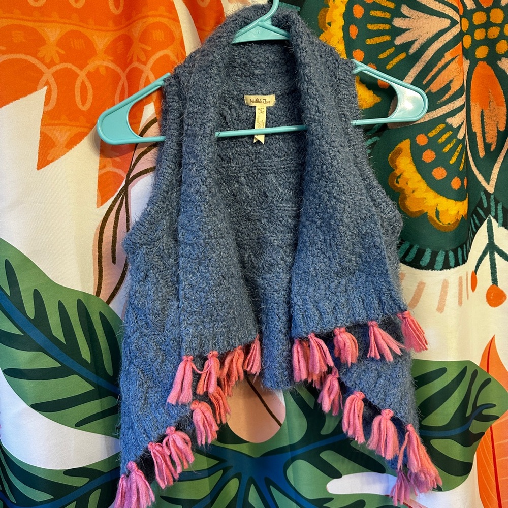matilda jane - knitted tassel vest - 6